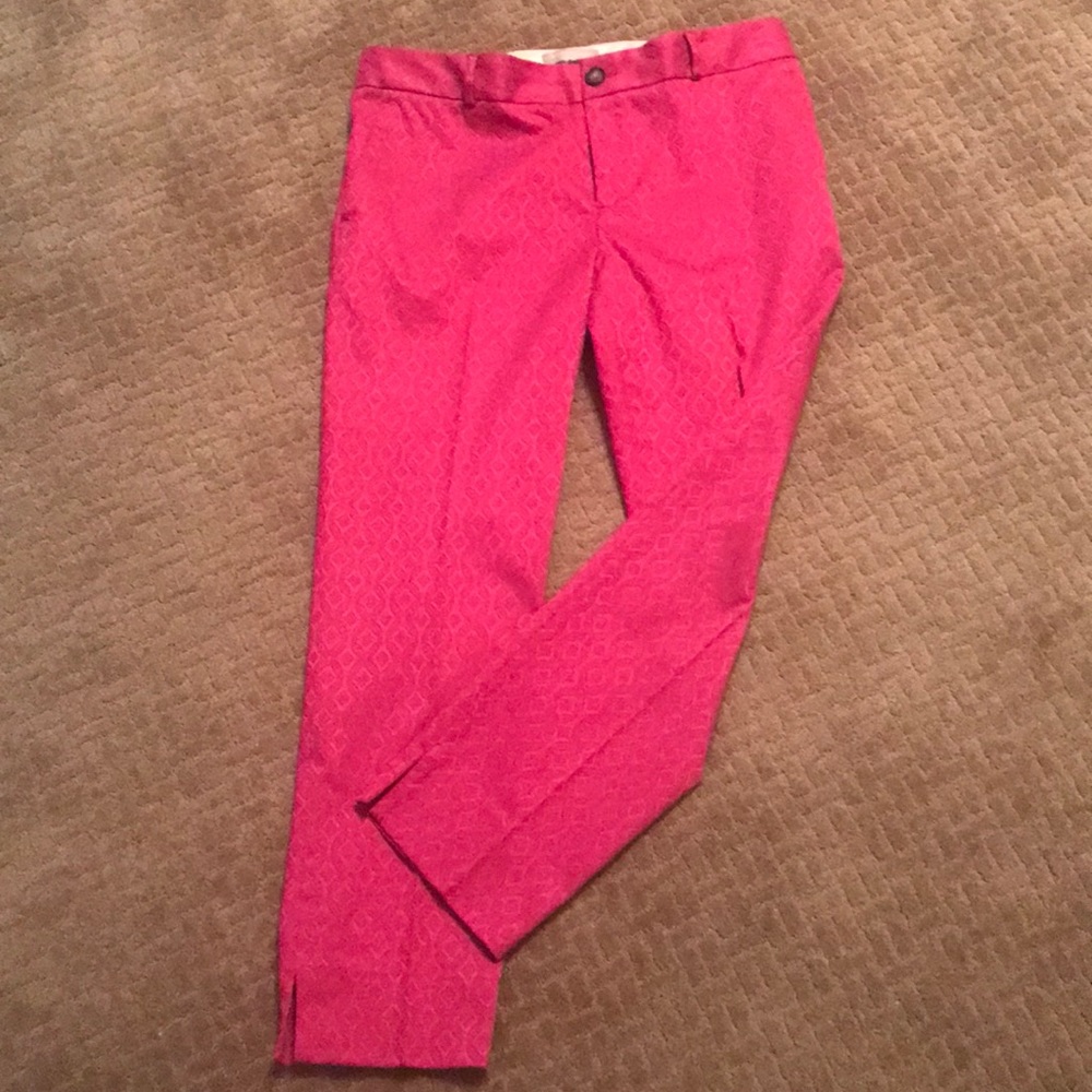 Jacquard print ankle pant